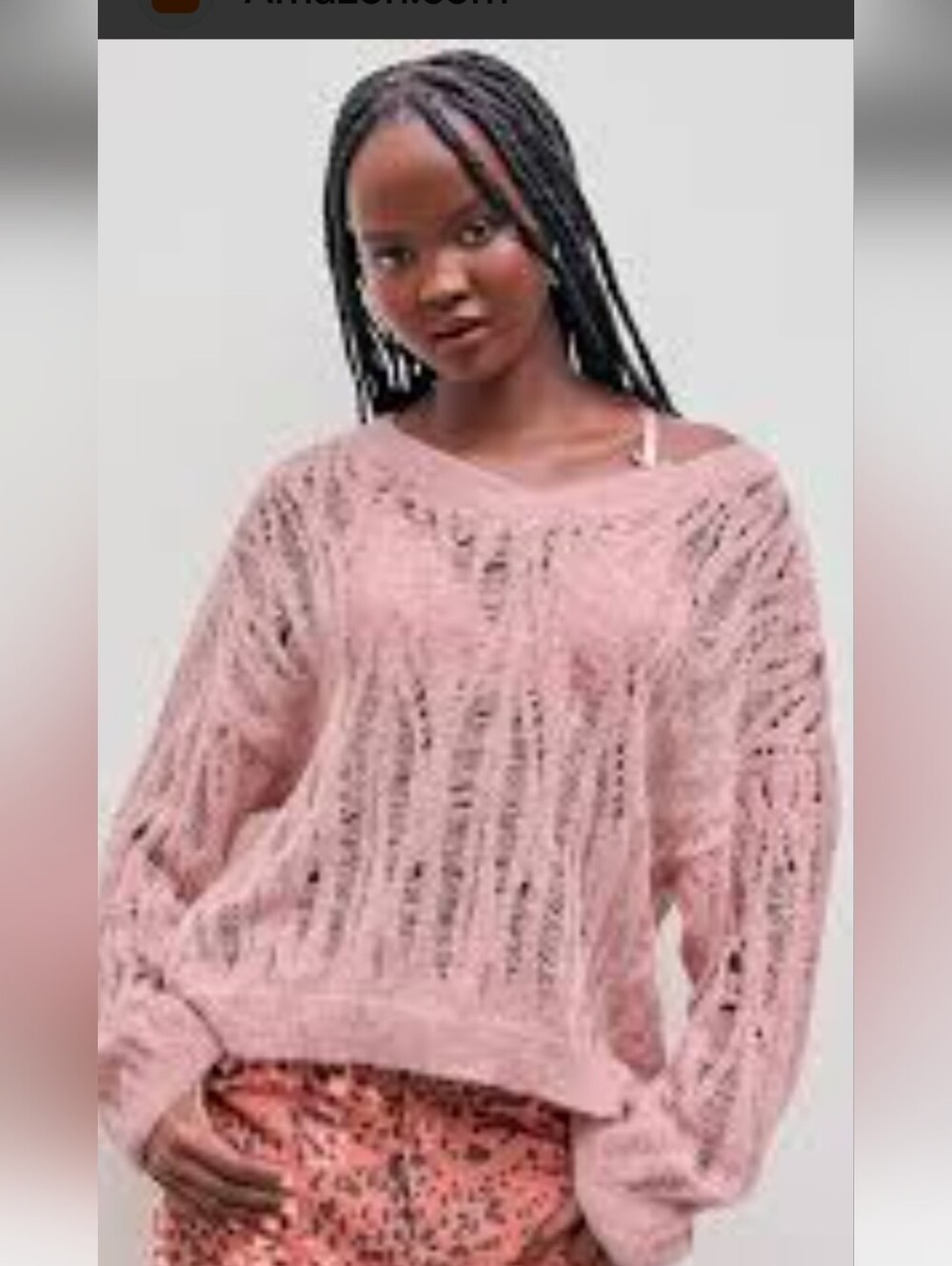 Cider Dusty Pink Open-Weave Off-the-Shoulder Sweater Size S New